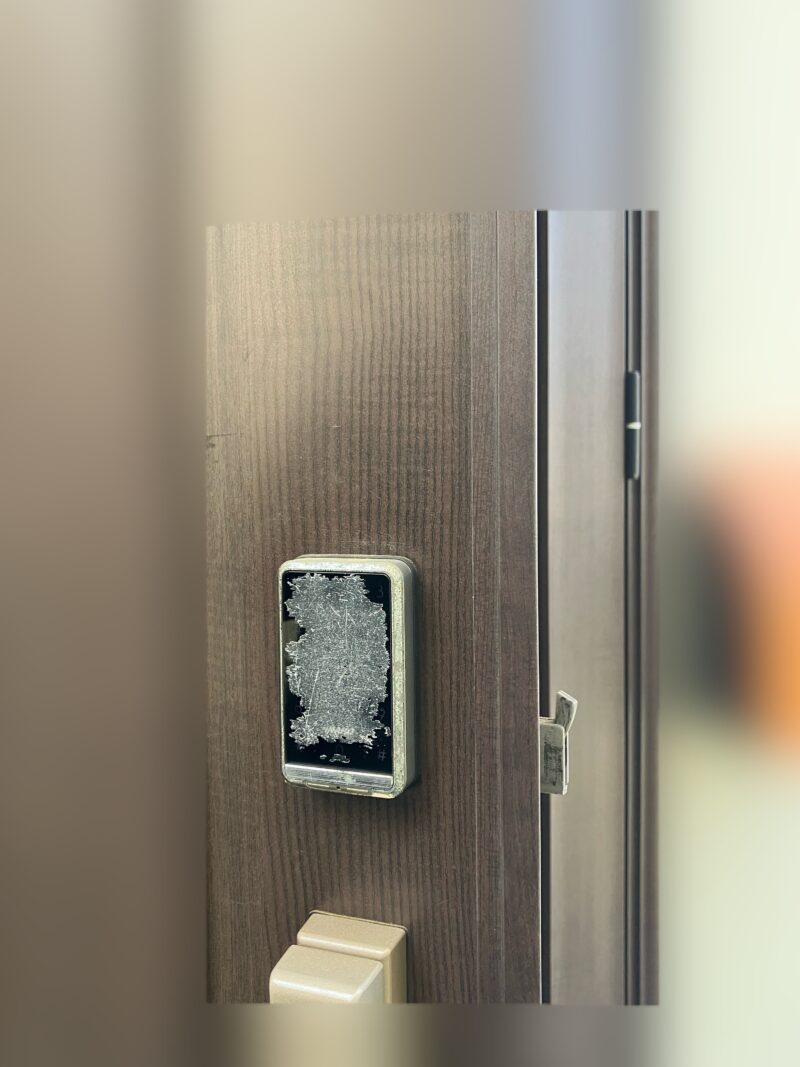 中野区 経年劣化が原因の故障による電子錠の交換